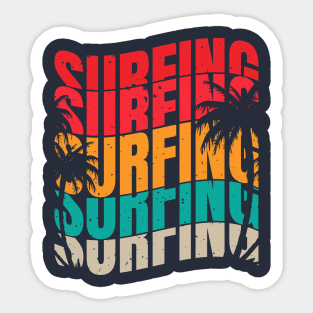 Vintage surf retro surfing Sticker